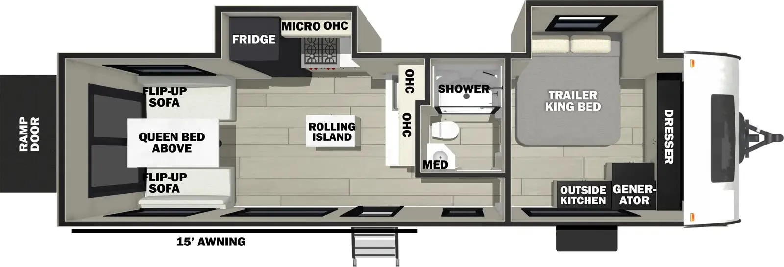 2025 Forest River Vengeance Rogue Armored 26L140 - Floor plan