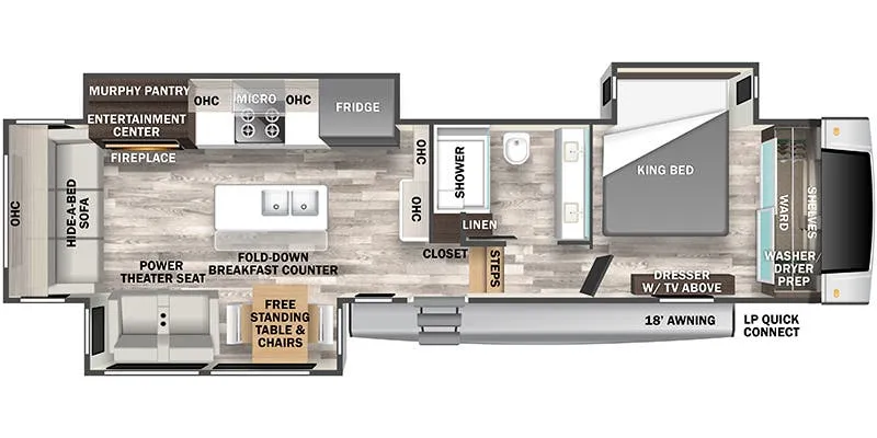 2024 Forest River Cedar Creek 360RL - Floor plan