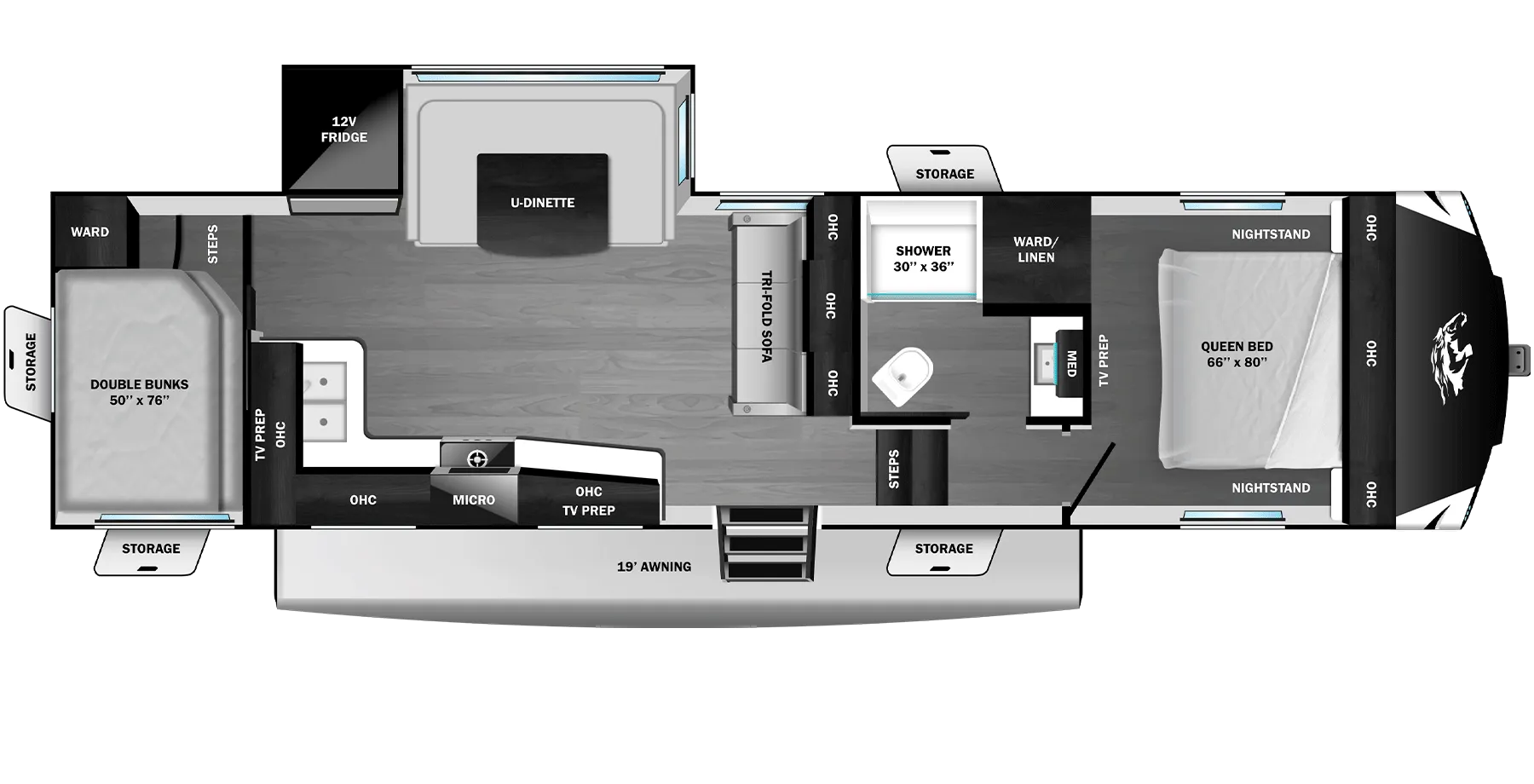 2027 Highland Ridge Open Range Roamer Light Duty 28DBSS - Floor plan