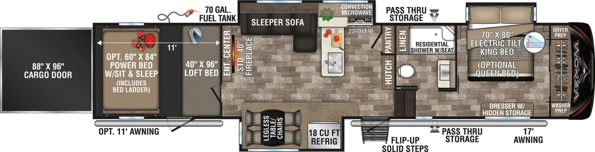K-Z Venom 3911TK floor plan