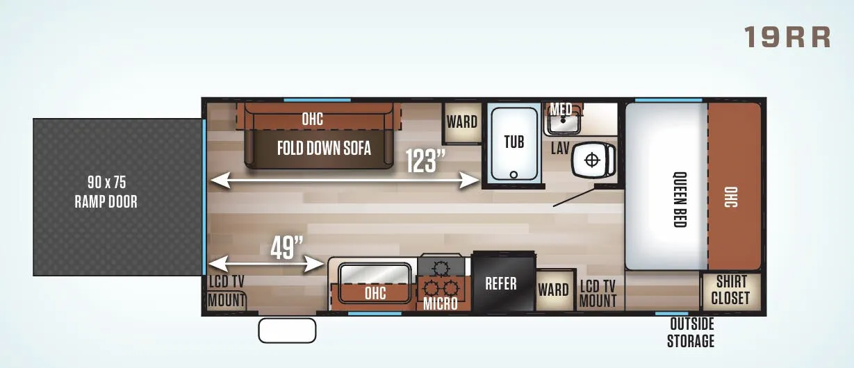 Forest River Cherokee Grey Wolf 19RR floor plan