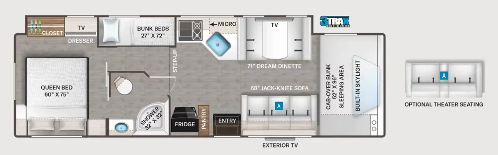 2027 Thor Motor Coach Quantum LF31 - Floor plan