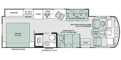 2017 Thor Motor Coach Windsport 29M floor plan