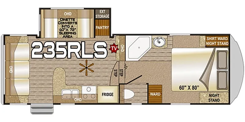 Northwood Fox Mountain 235RLS floor plan