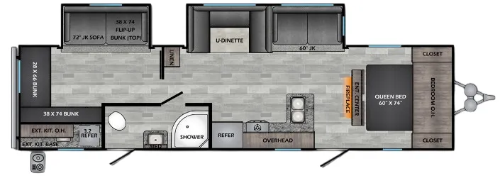 CrossRoads Zinger 328SB floor plan
