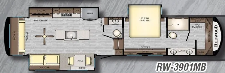 CrossRoads Redwood 3901MB floor plan
