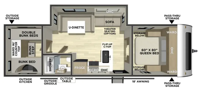 Coachmen Freedom Express Ultra Lite 292BHDS floor plan