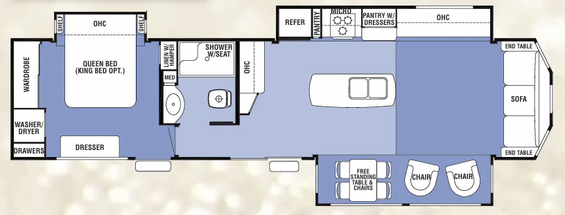 Forest River Cedar Creek Cottage 40CCK floor plan
