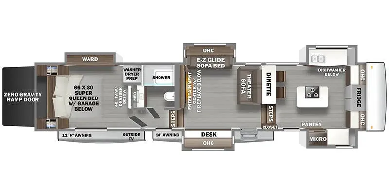 Forest River RiverStone 42FSKG floor plan