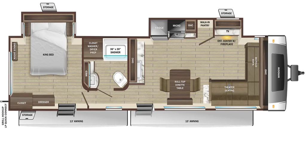 2026 Highland Ridge Open Range Light 305FLS floor plan