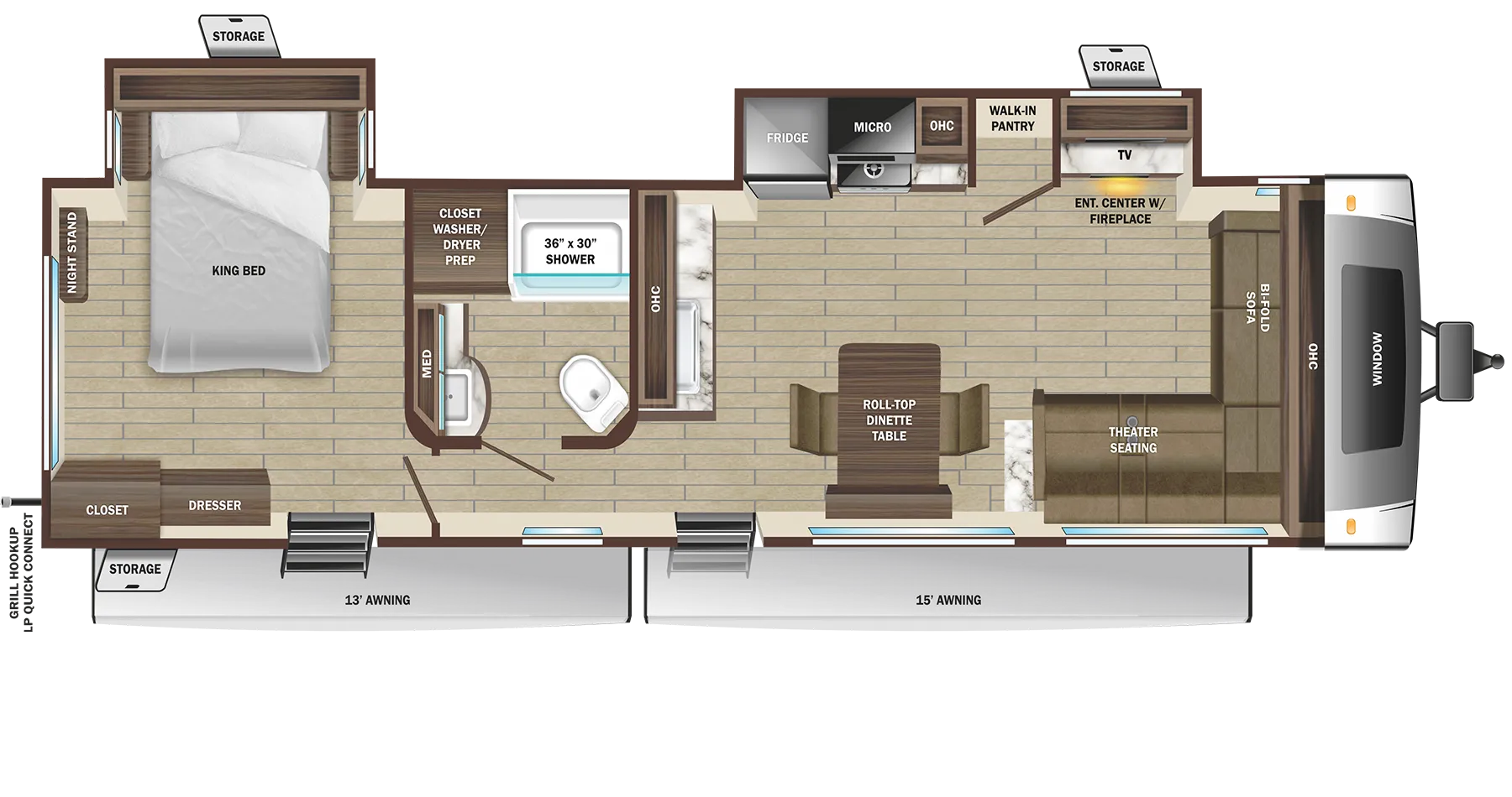 2026 Highland Ridge Open Range Light 305FLS - Floor plan