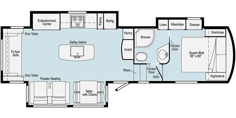 Forest River Wildwood Heritage Glen Hyper-Lyte 20BHHL floor plan