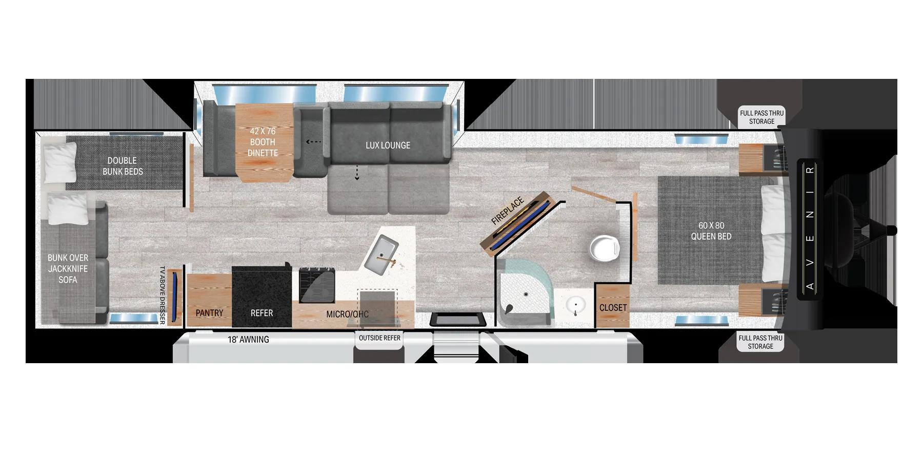 Cruiser RV Avenir 32BH floor plan