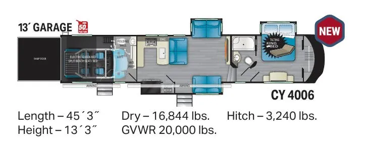 Heartland Cyclone 4006 floor plan