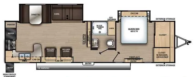 Forest River Aurora 31KDS floor plan