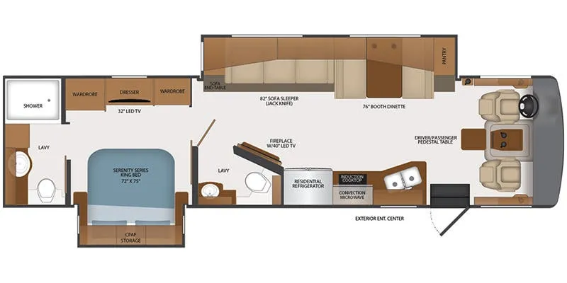 2018 Fleetwood Southwind 35K floor plan