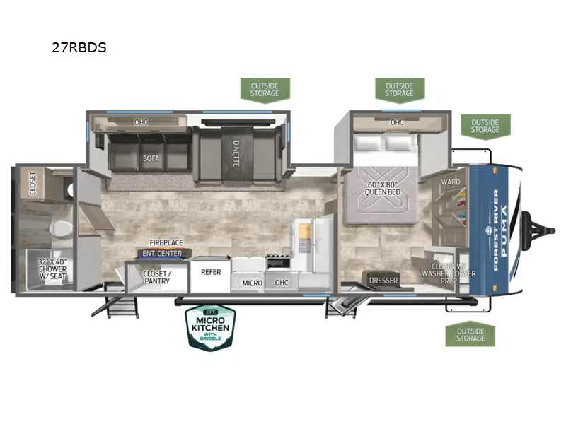 2026 Palomino Puma 27RBDS — Floor plan