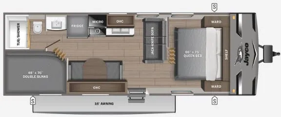 Jayco Jay Flight 264BHW floor plan