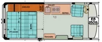 Sportsmobile Express 150S floor plan