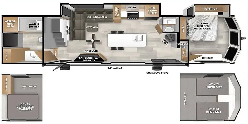 Forest River Wildwood Grand Lodge 44VIEW floor plan
