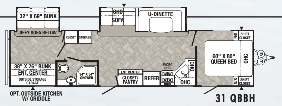 Palomino Puma 31QBBH floor plan