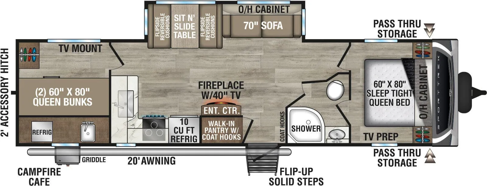 Venture RV SportTrek ST301VTQ floor plan