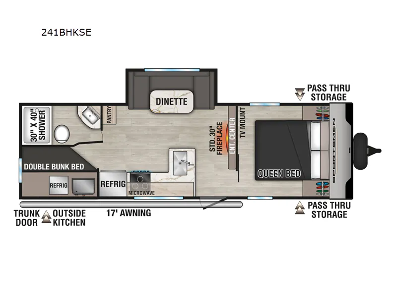 2025 K-Z Sportsmen SE 241BHKSE - Floor plan