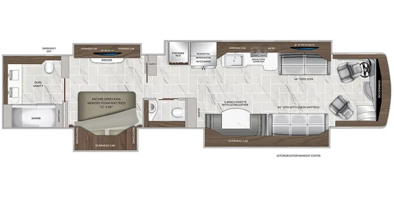 American Coach American Eagle 45G floor plan
