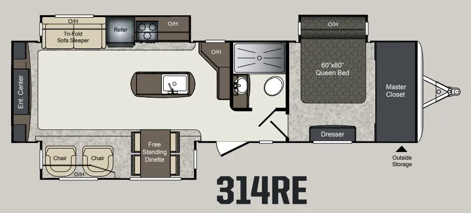 Keystone Laredo 314RE floor plan