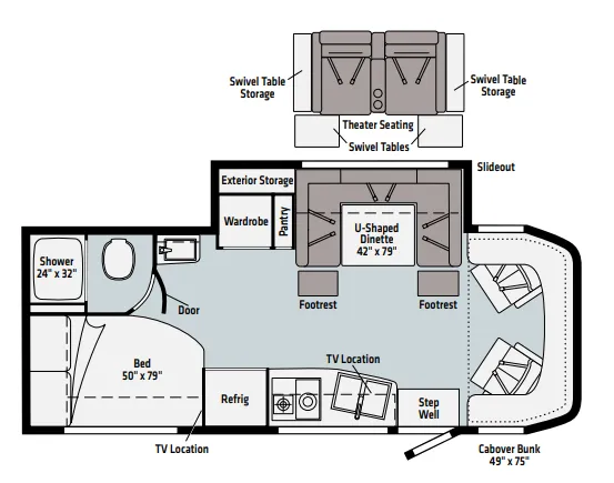 Winnebago View 24J floor plan