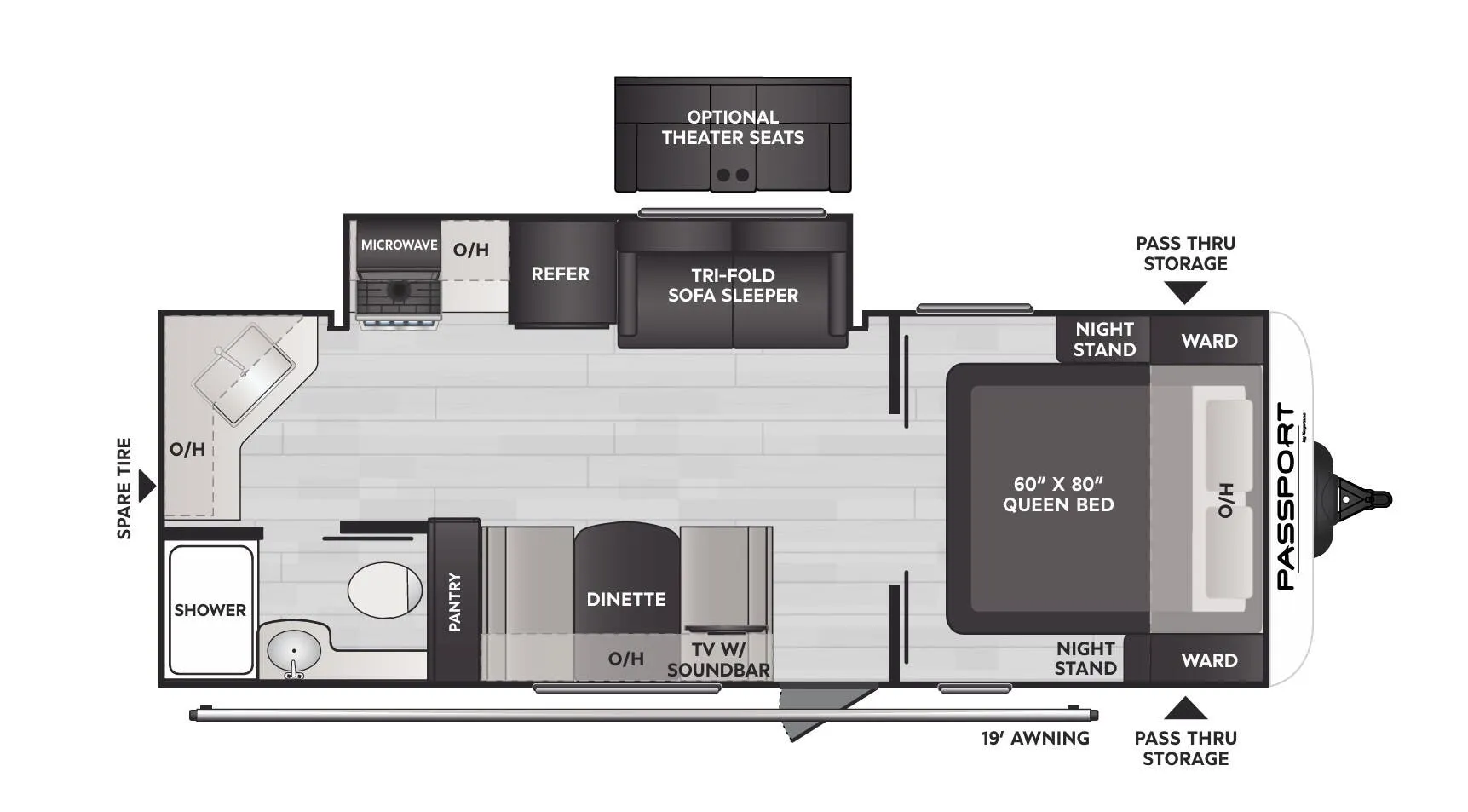 Keystone Passport SL Series 229RKWE floor plan