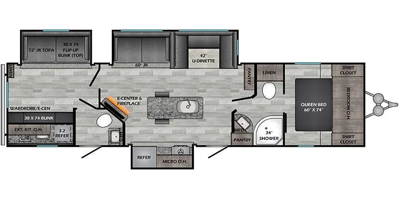 2023 CrossRoads Zinger ZR331BH floor plan