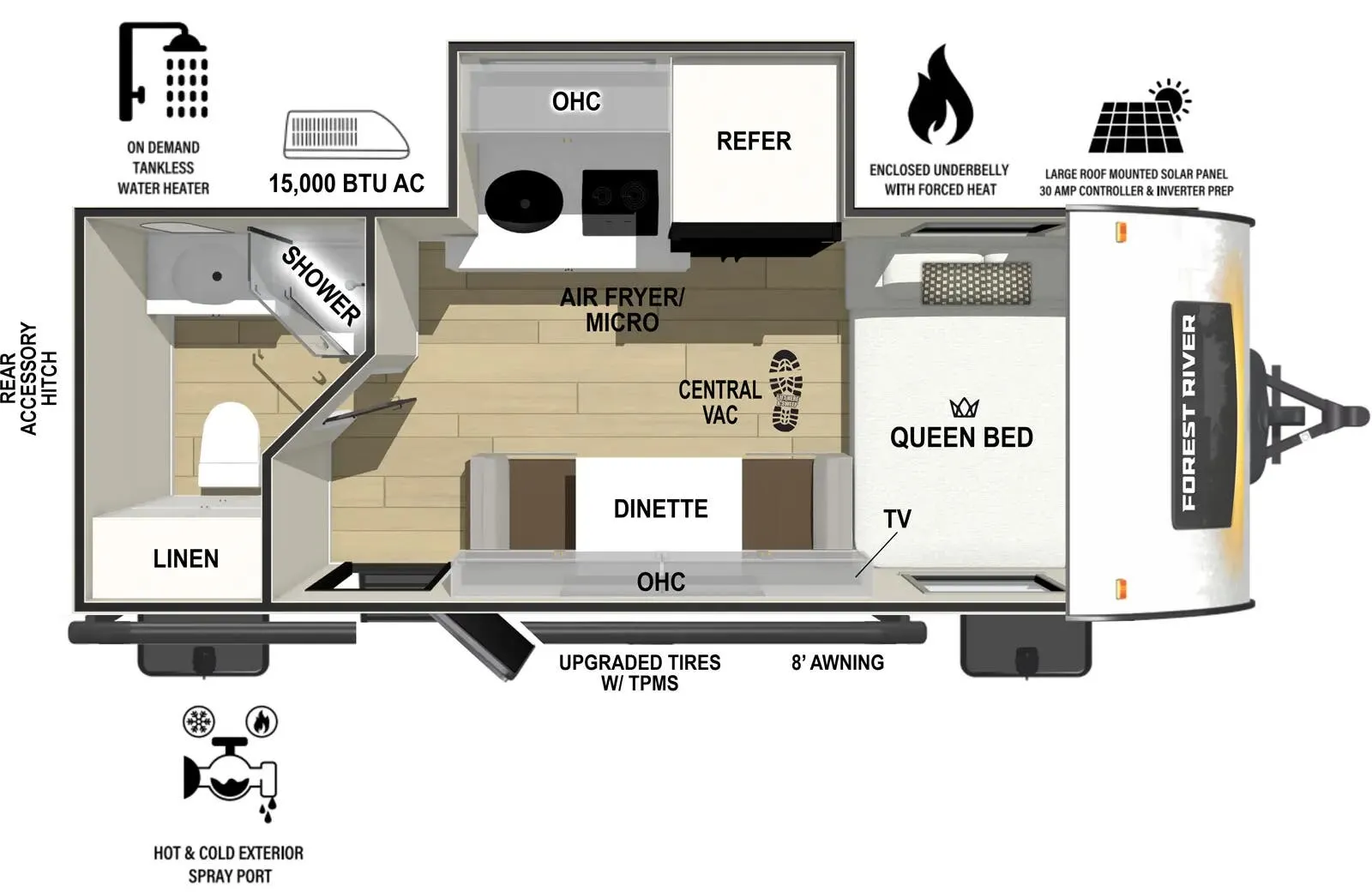 Forest River R-Pod 180 floor plan