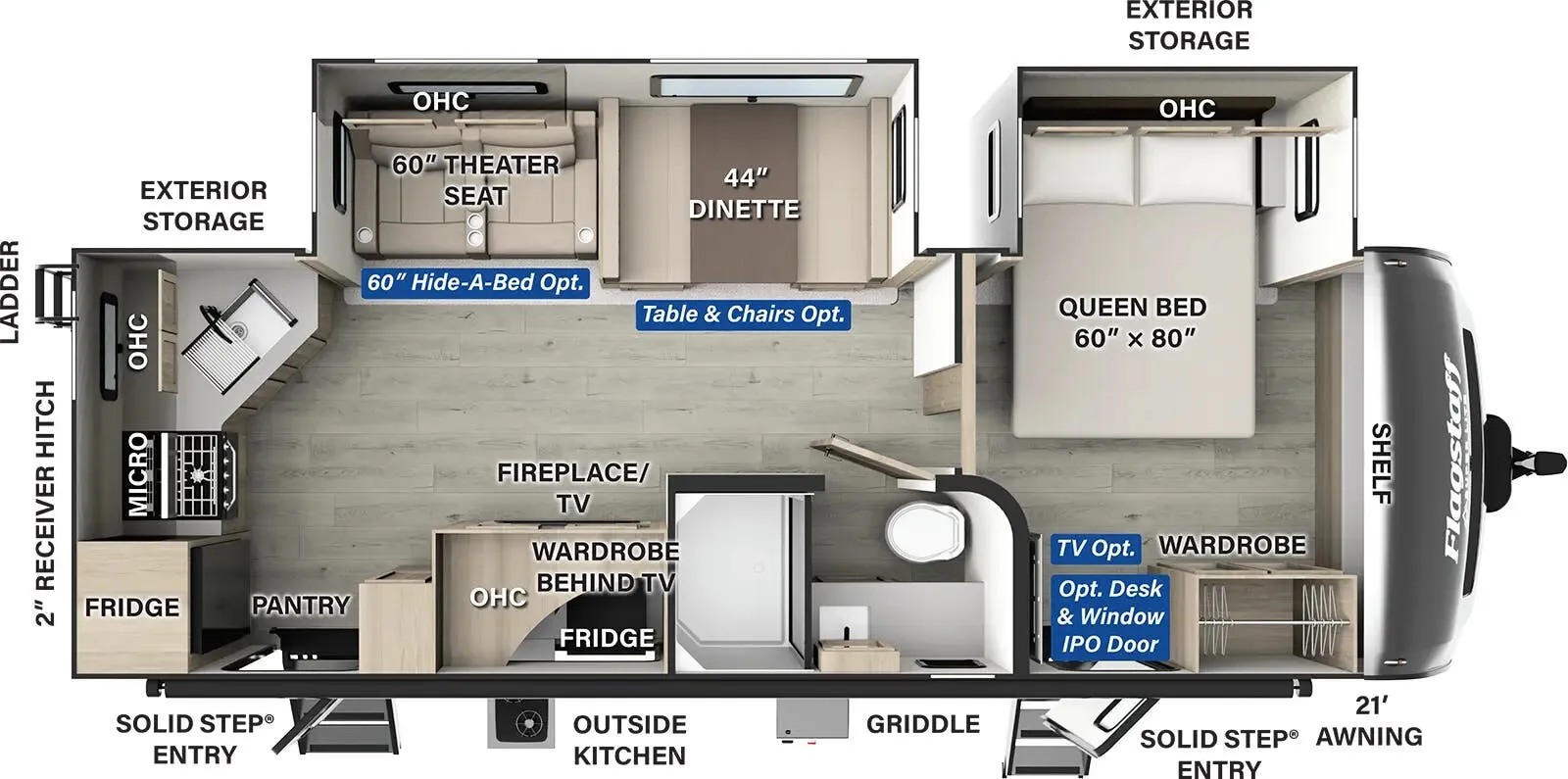 Forest River Flagstaff Super Lite 26RKBS floor plan