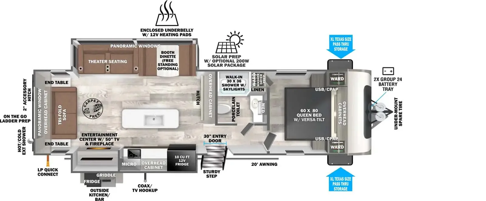 2026 Forest River Salem Hemisphere 273RL - Floor plan