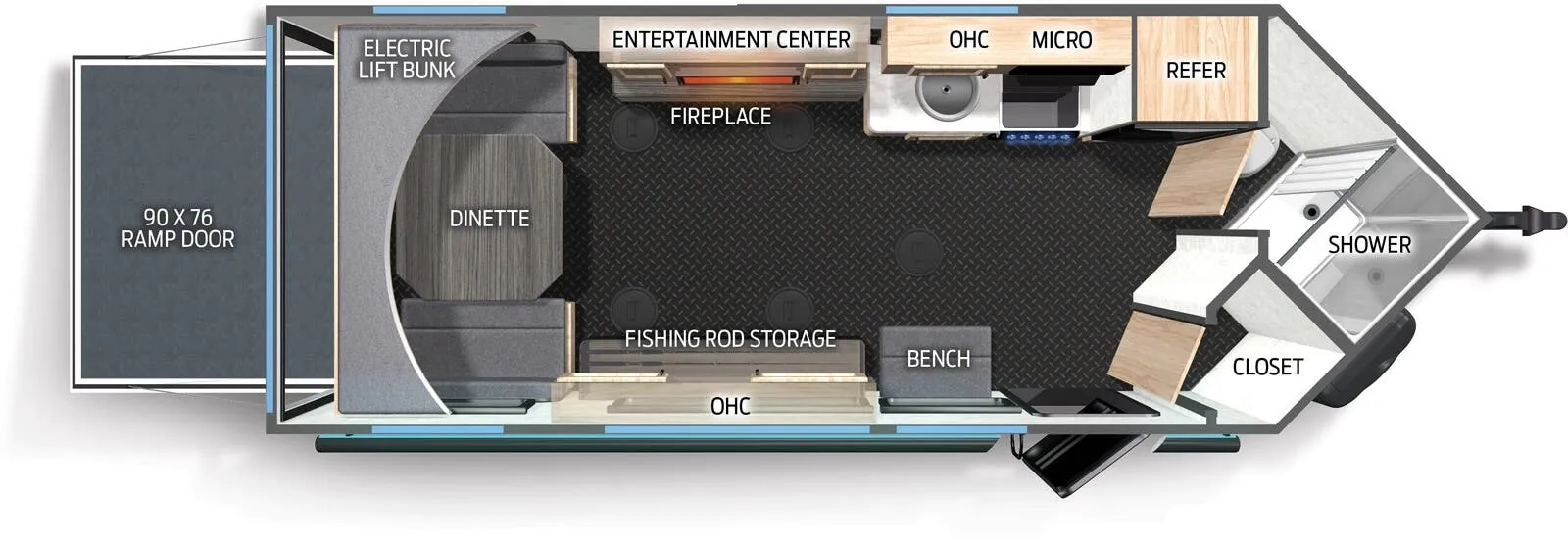 Forest River Cascade 17THHC floor plan