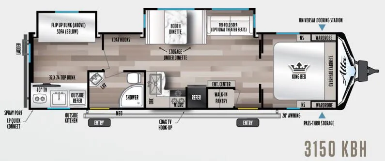East to West Alta 3150KBH floor plan