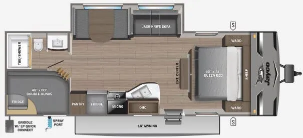 Jayco Jay Flight 267BHSW floor plan