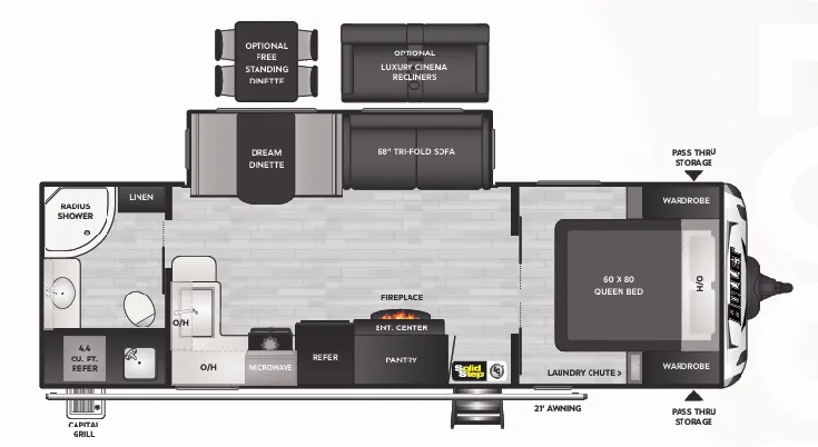 Keystone Bullet Premium 260RBSWE floor plan