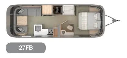 Airstream Globetrotter 27FB floor plan
