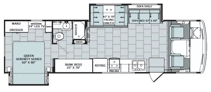 Holiday Rambler Admiral XE 31E floor plan