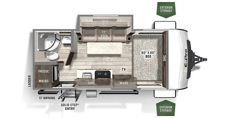 2021 Forest River Flagstaff E-Pro E19FBS floor plan