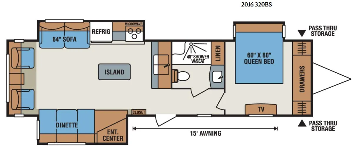 K-Z Spree 320BS floor plan