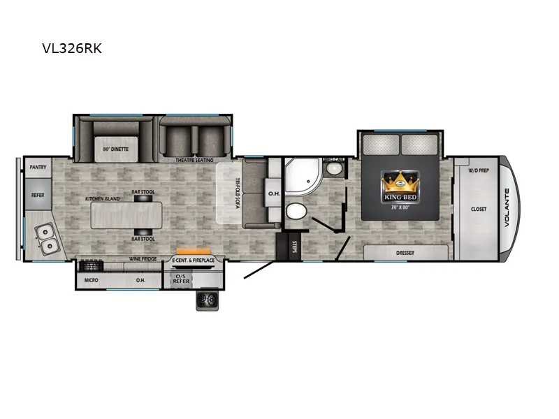2020 Crossroads RV Volante 326RK floor plan