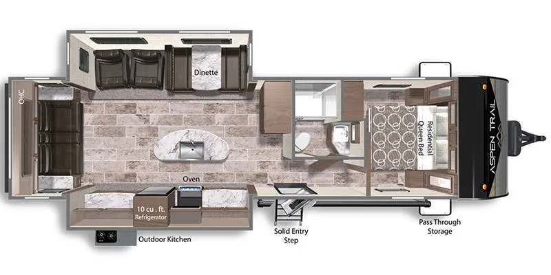 Dutchmen Aspen Trail 3070RLS floor plan