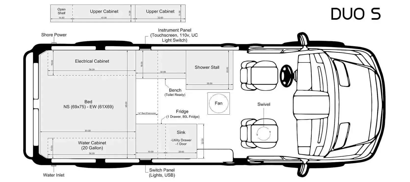 The Vansmith DUO S BASE floor plan