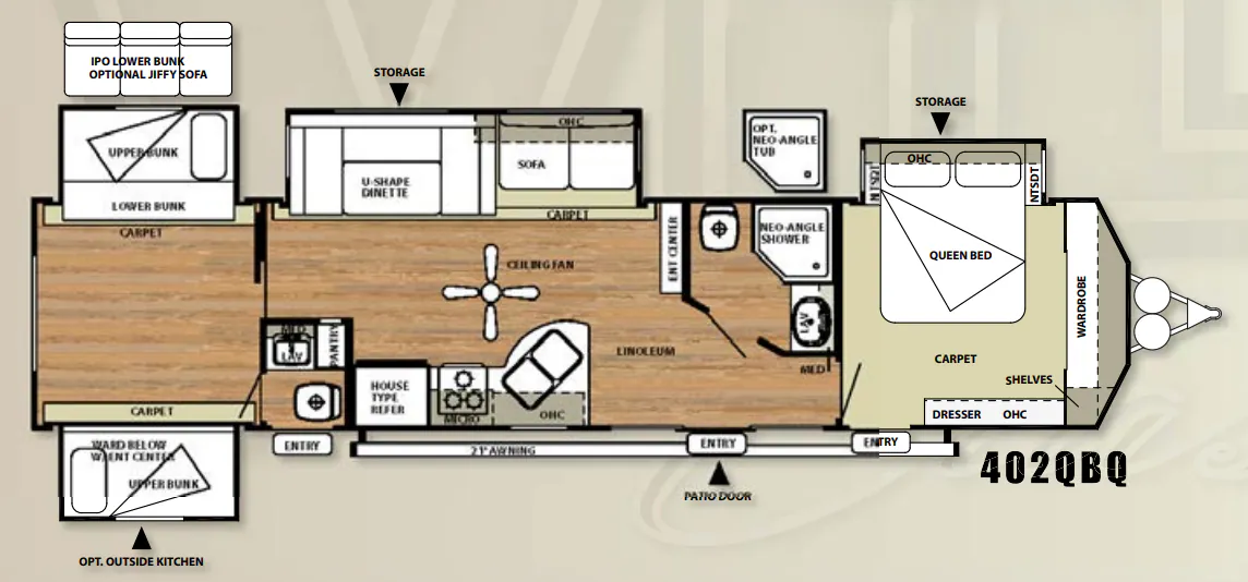 Forest River Salem Villa 402QBQ floor plan