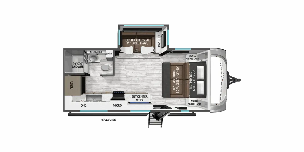 2026 Heartland North Trail 190MB floor plan