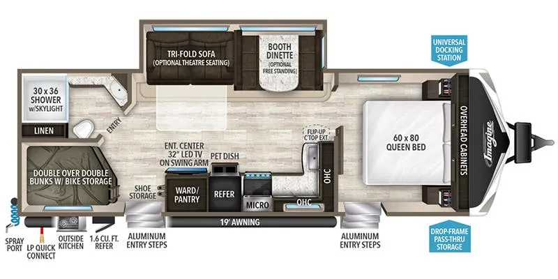 2018 Grand Design Imagine 2800BH floor plan