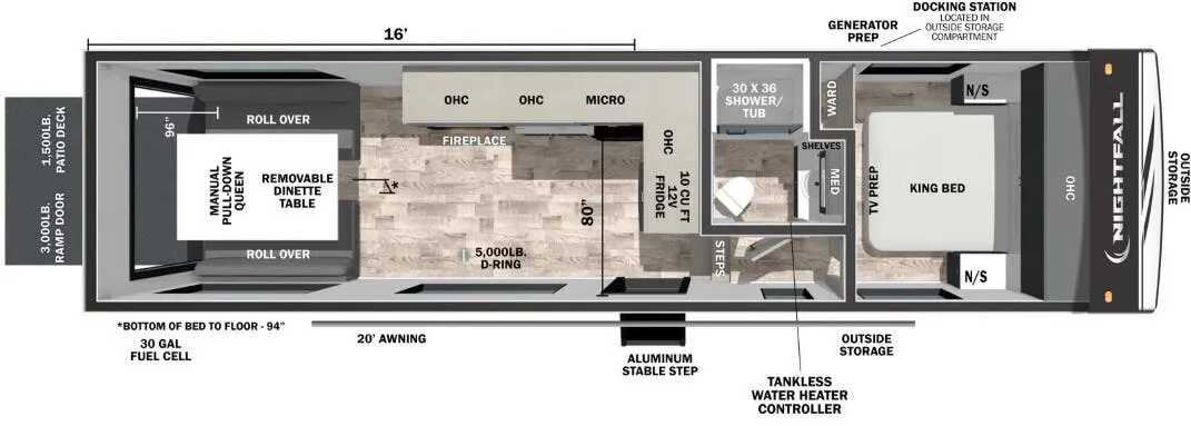 Forest River Nightfall 270N floor plan